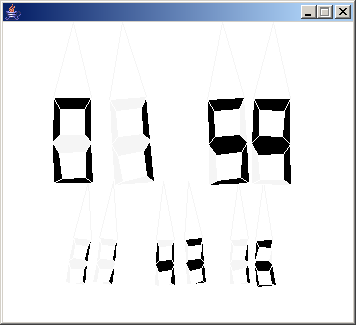 Seven Segment Display Physical Clock Screenshot