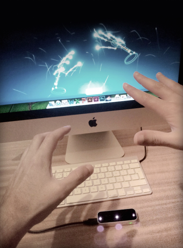 Photo of the Leap Motion device.